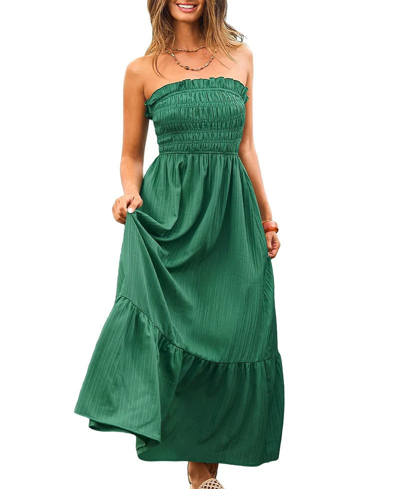 Cupshe Women's Light as Leaves Maxi Beach Dress