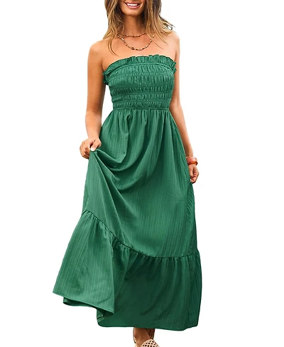 Cupshe Women's Light as Leaves Maxi Beach Dress