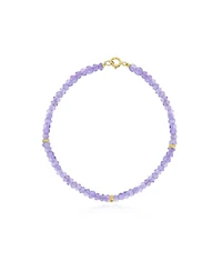 The Lovery Pink Amethyst Bead Bracelet 14K Gold