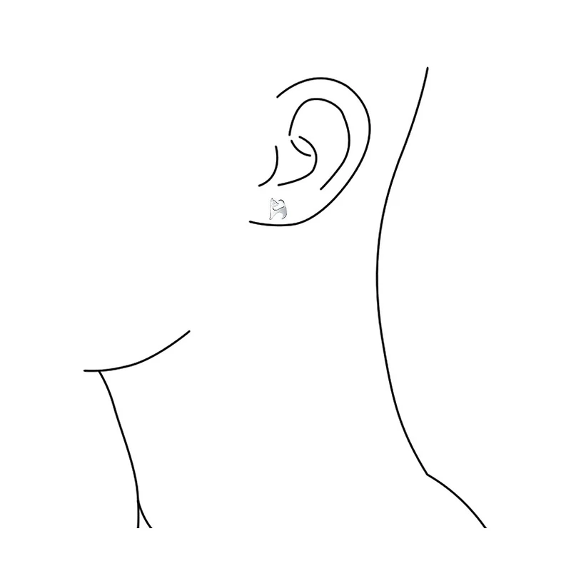 Bling Jewelry Set of 2 Siamese Sitting Cat Stud Earrings Sterling Silver Animal Pet Jewelry