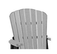American Furniture Classics Fan Back Glider Made in the Usa- Light Gray, Black