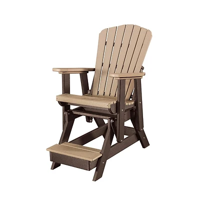 American Furniture Classics Fan Back Balcony Glider Made in the Usa- Cedar, Tudor Brown