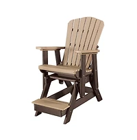 American Furniture Classics Fan Back Balcony Glider Made in the Usa- Cedar, Tudor Brown