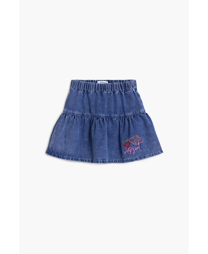 Desigual Girls's Cherry denim miniskirt