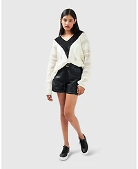 Belle & Bloom Women's This Moment Oversized V-Neck Knit