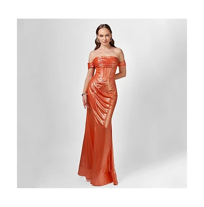 Bariano Women's Bridie Corset Drape Gown