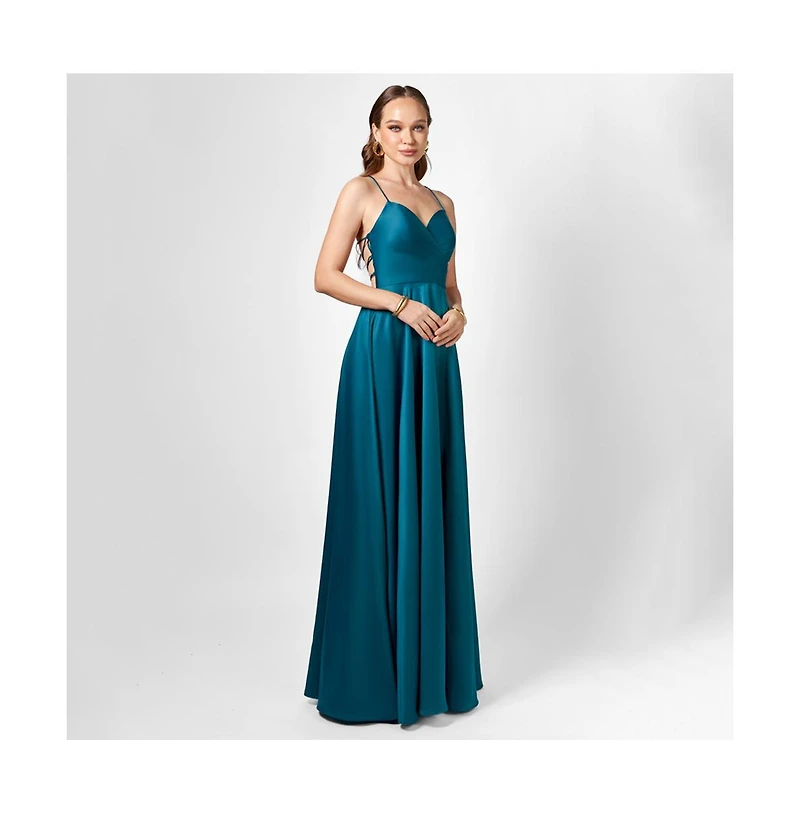 Bariano Hanna Open Back A Line Gown