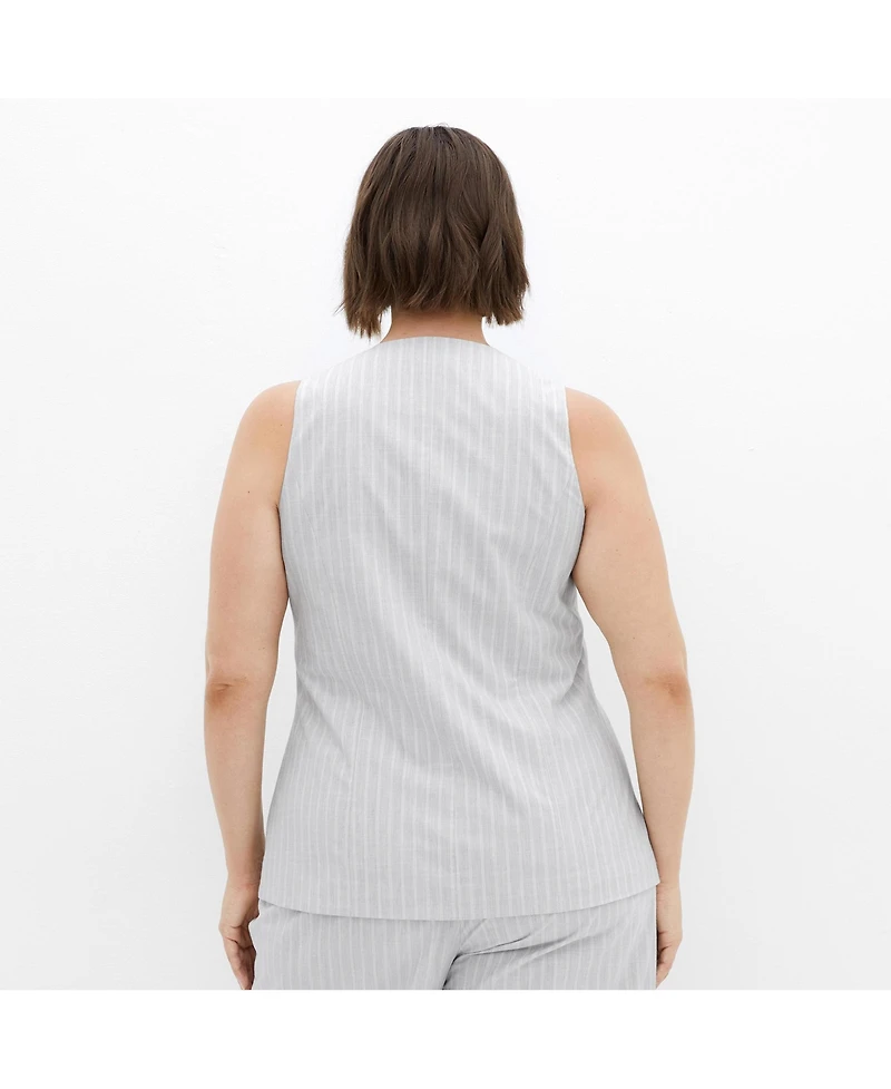 City Chic Plus Jaz Print Vest