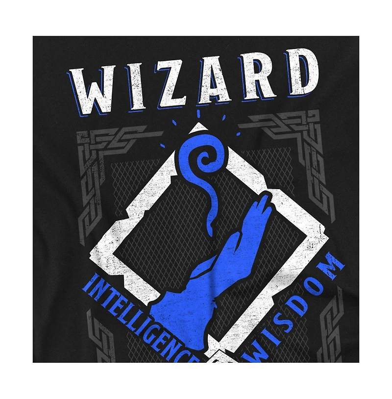 Logovision Men's Dungeons Dragons Wizard Intelligence Wisdom T-Shirt