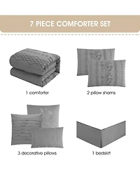 Stratford Park Lexia Leaves 7-Pc. Comforter Set, California King