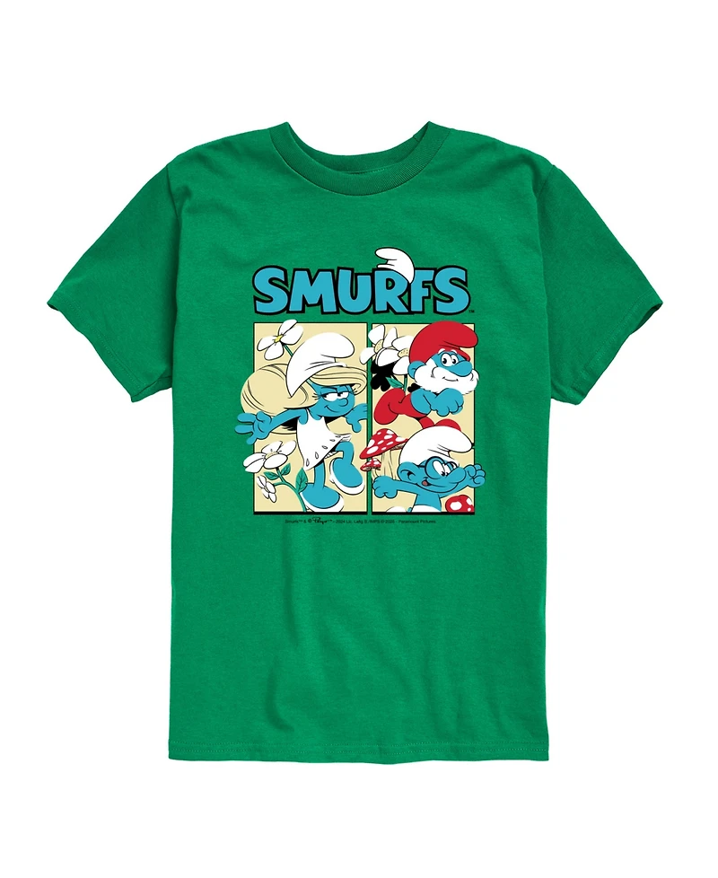 Smurfs Big Boys Comic Style Graphic T-Shirt