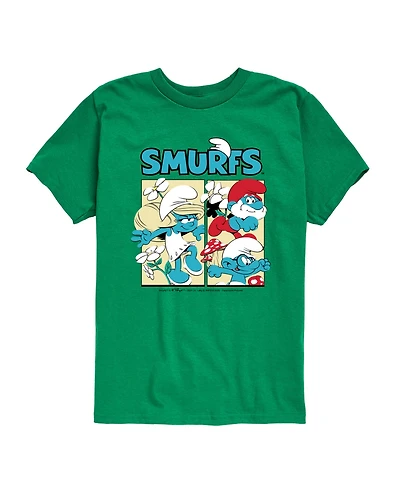 Smurfs Big Boys Comic Style Graphic T-Shirt