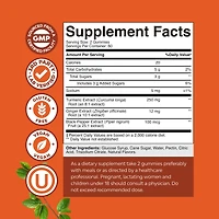 Nature's Craft Turmeric Gummies, Extra Strength Joint Support Gummies with Turmeric Curcumin with Black Pepper Extract and Ginger, Nature's Craft, 120