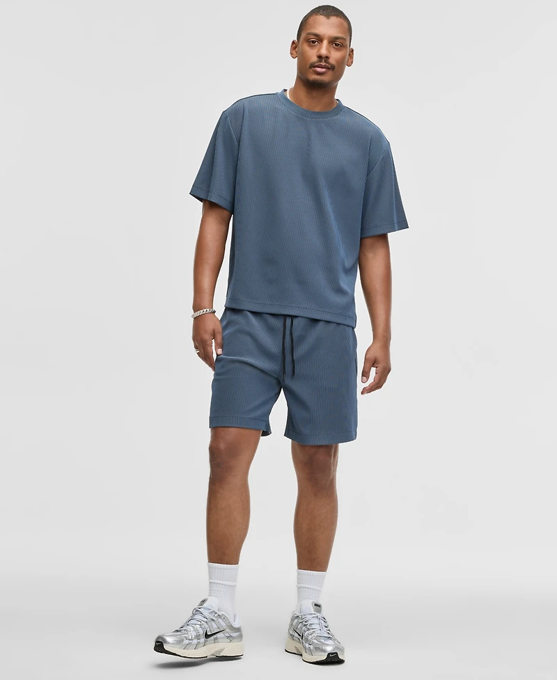 Mode of One Men's Textured Knit Short-Sleeve T-Shirt, Macy's Exclusive