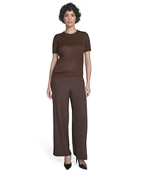 Calvin Klein Petite Short Sleeve Knit Sweater