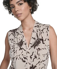 Calvin Klein Women's Petite Printed Sleeveless Cami Top