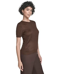 Calvin Klein Petite Short Sleeve Knit Sweater