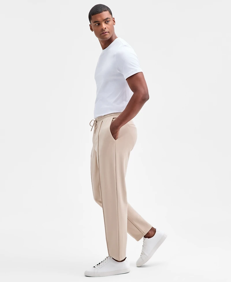 Alfani Men's Alfatech Regular-Fit Compact Textured Ponte-Knit Pants, Exclusively at Macy's