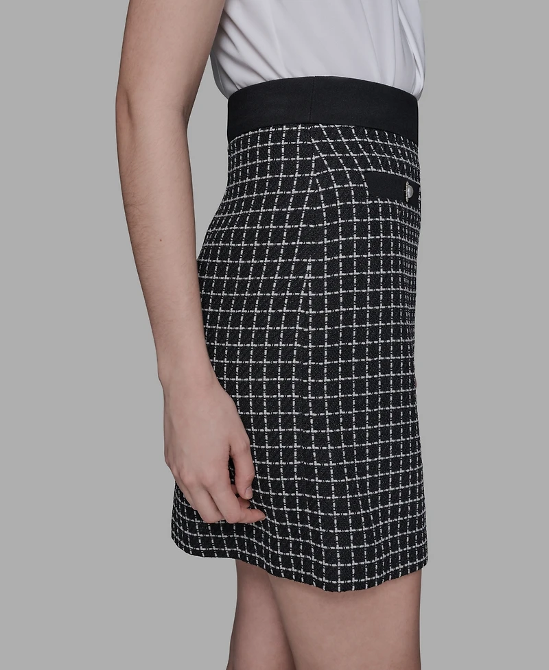 Karl Lagerfeld Paris Women's Tweed Pencil Skirt