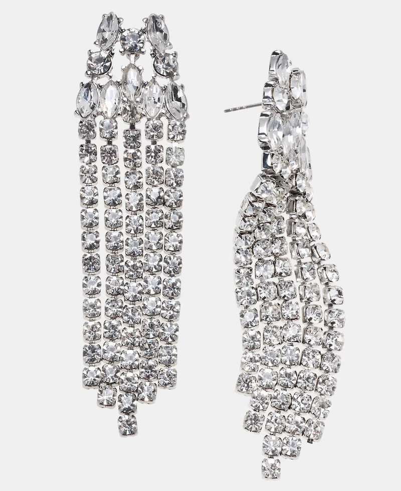 I.n.c. International Concepts Crystal Fringe Statement Earrings, Macy's Exclusive