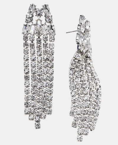 I.n.c. International Concepts Crystal Fringe Statement Earrings, Macy's Exclusive