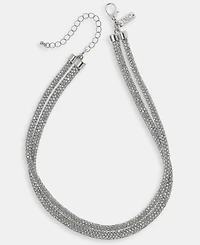 I.n.c. International Concepts Rhinestone Layered Collar Necklace, 15-3/4"+ 3" extender, Macy's Exclusive