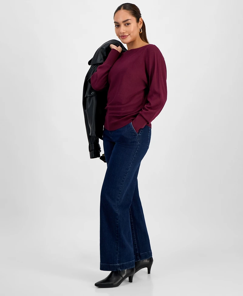 I.n.c. International Concepts Petite Flat-Front Denim Pants, Created for Macy's