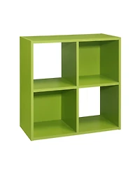 Kings Brand Furniture 4-Cube Children's Bookcase, Kids Toy Storage Shelf Organizer for Playroom, Bedroom, Nursery School