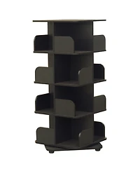 Kings Brand Furniture Angelica Revolving Bookcase - 4 Tier Rotating Book Shelf