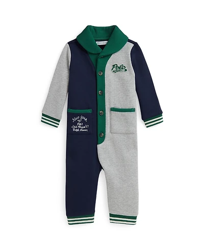 Polo Ralph Lauren Baby Boys Color Blocked Fleece Coverall