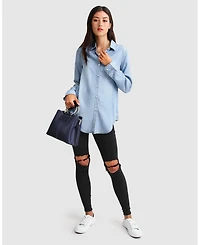 Belle & Bloom Women's Keep Me Wild Denim Top