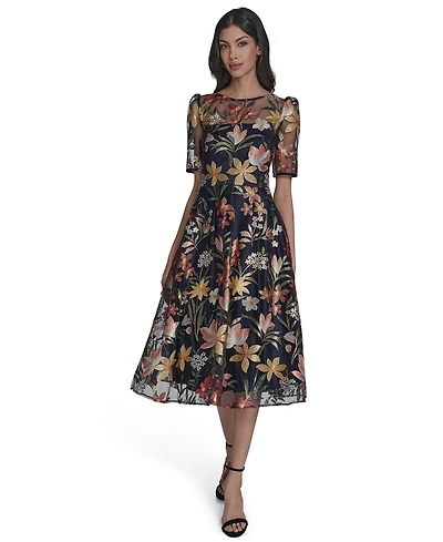 Eliza J Women's Boat Neck Short Sleeve Dress