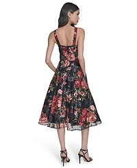 Eliza J Women's V-Neck Sleeveless Midi Dress