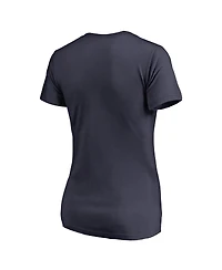 Fanatics Mto Label Women's Navy Atlanta Braves X-Ray V-Neck T-Shirt