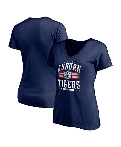 Fanatics Mto Label Women's Navy Auburn Tigers City Pride V-Neck T-Shirt