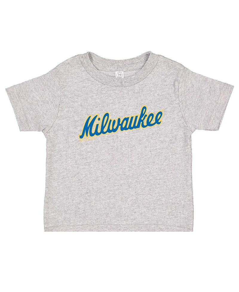 Soft as a Grape Toddler 2-Pack Navy/Gray Milwaukee Brewers Cooperstown Collection T-Shirt Set