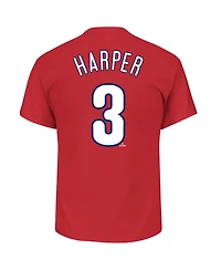 Fanatics Men's Bryce Harper Red Philadelphia Phillies Big Tall Name Number T-Shirt