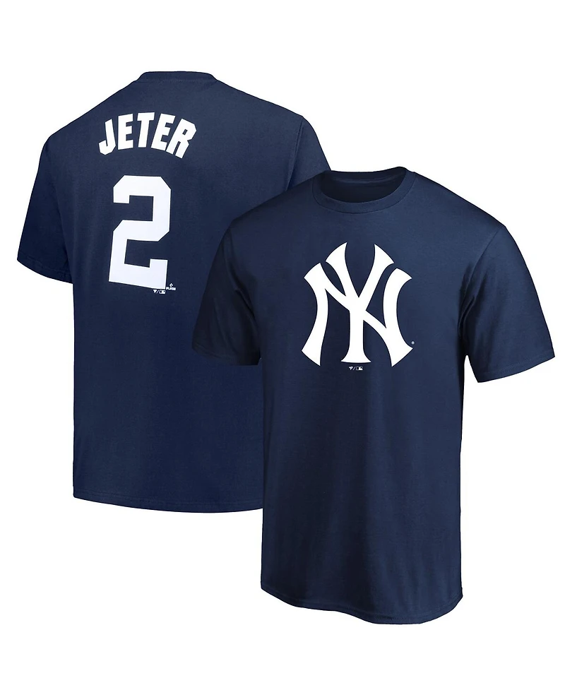 Fanatics Men's Derek Jeter Navy New York Yankees Big Tall Name Number T-Shirt