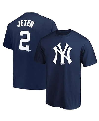 Fanatics Men's Derek Jeter Navy New York Yankees Big Tall Name Number T-Shirt