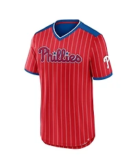 Fanatics Men's Red/Royal Philadelphia Phillies Walk-Off V-Neck T-Shirt