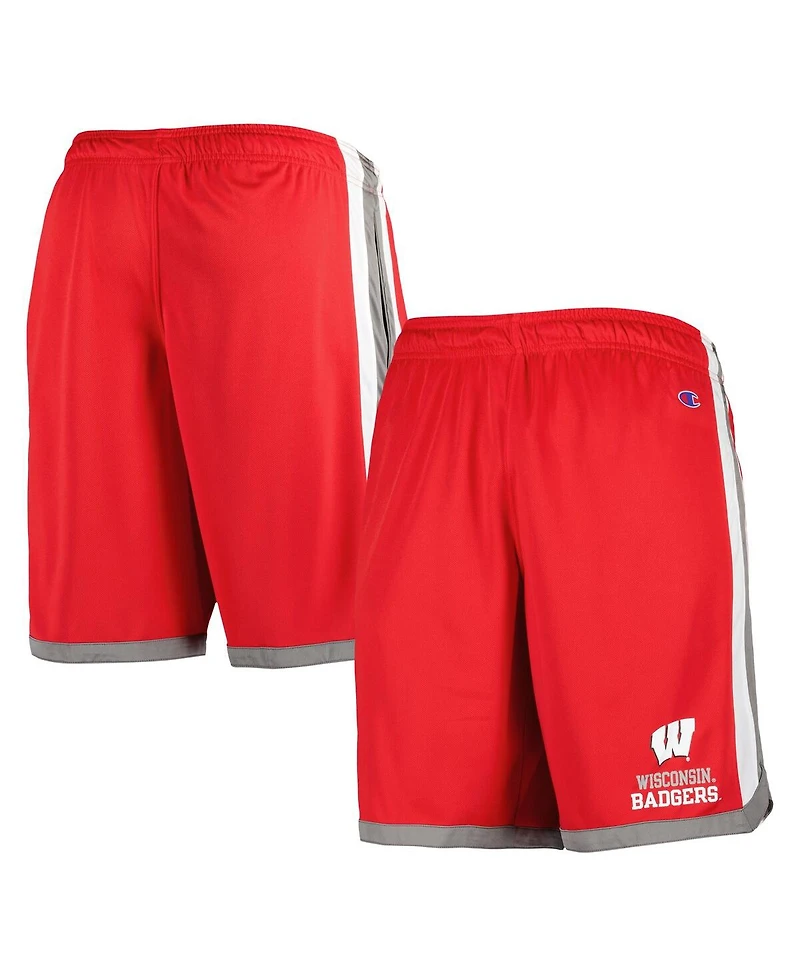 Champion Men's Red Wisconsin Badgers Basketball Shorts