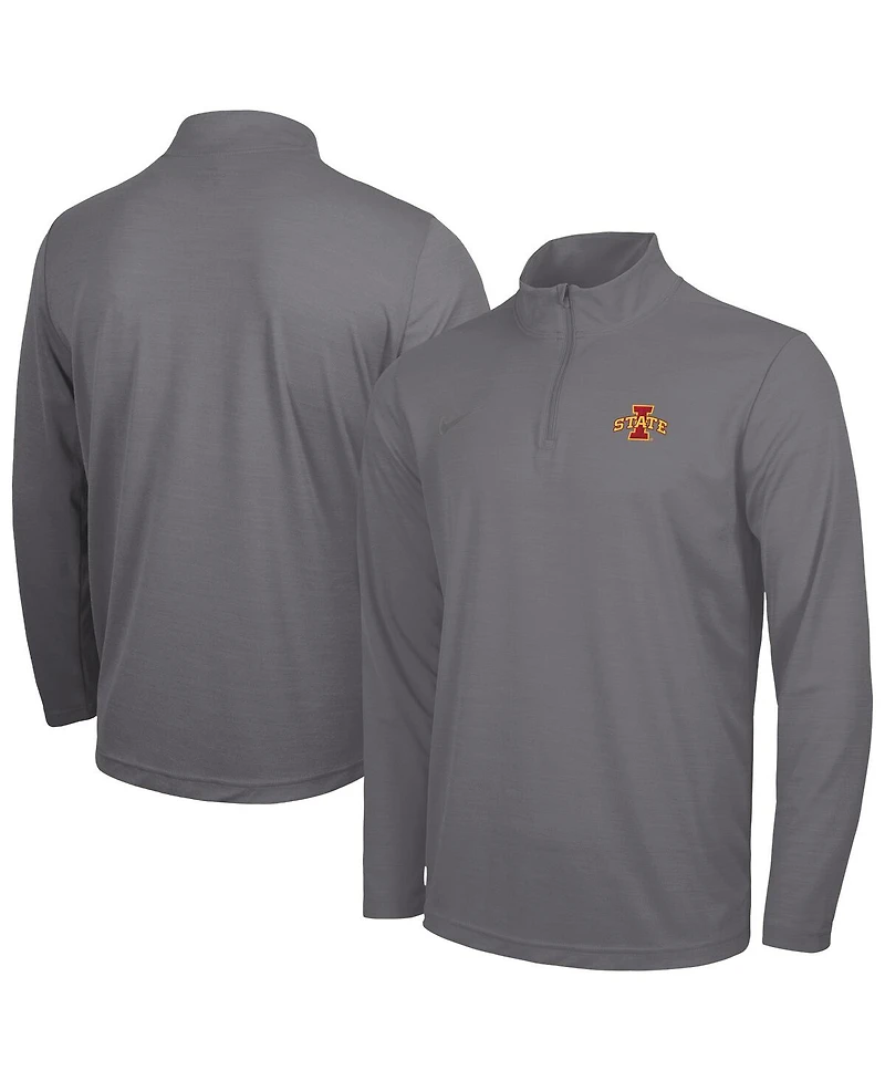 Nike Men's Gray Iowa State Cyclones Intensity Performance Quarter-Zip Pullover Sweatshirt