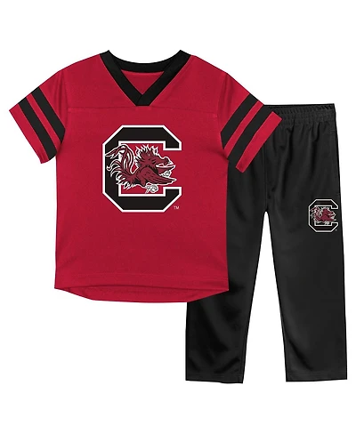 Outerstuff Baby Boys and Girls 2-Piece South Carolina Gamecocks Red Zone Jersey Pants Set