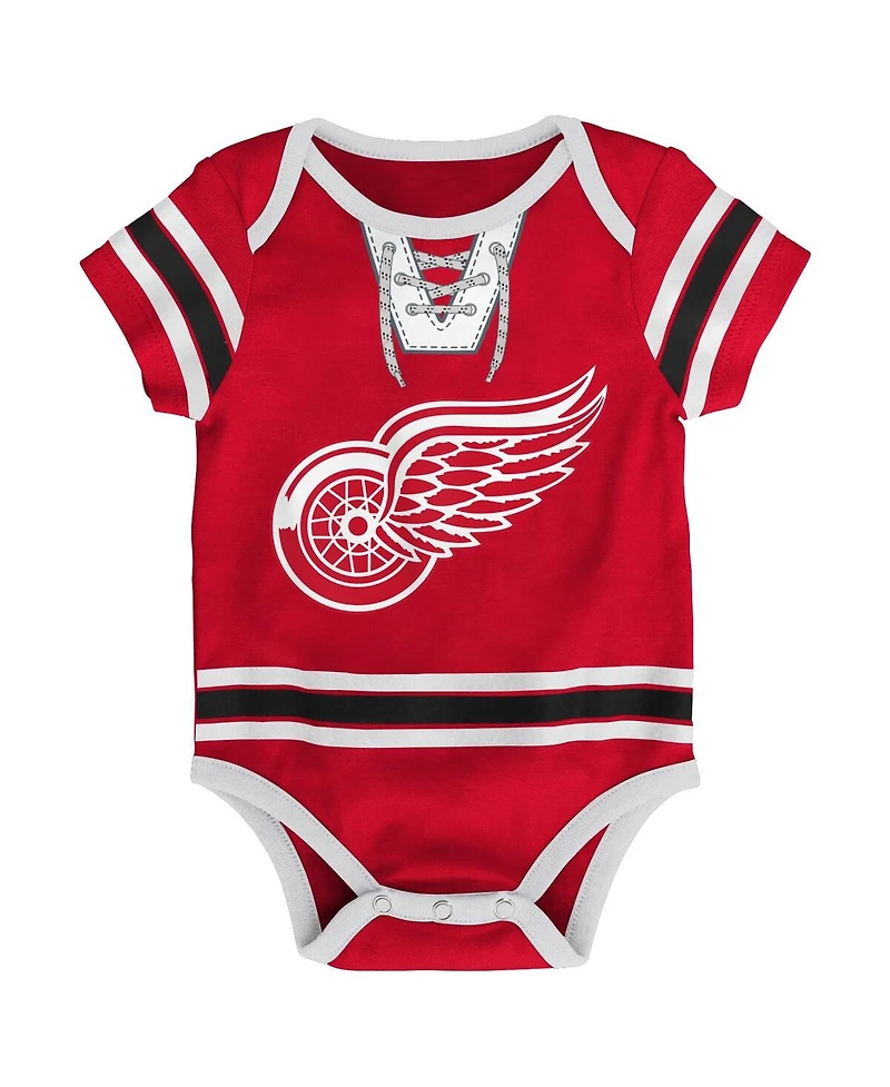 Outerstuff Baby Boys and Girls Red Detroit Red Wings Hockey Jersey Bodysuit