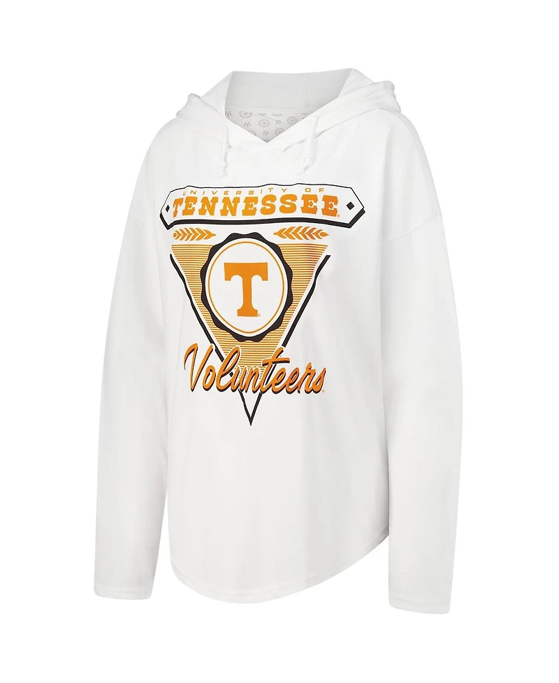 Pressbox Women's White Tennessee Volunteers San Bruno Hoodie Long Sleeve T-Shirt
