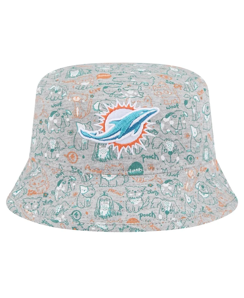 New Era Toddler Gray Miami Dolphins Companion Bucket Hat