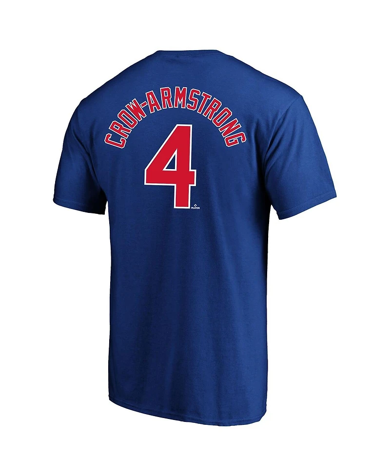 Fanatics Men's Pete Crow-Armstrong Royal Chicago Cubs Big Tall Name Number T-Shirt