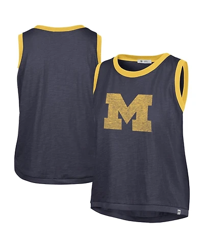 '47 Brand Women's Navy Michigan Wolverines Premier Ringer Tank Top