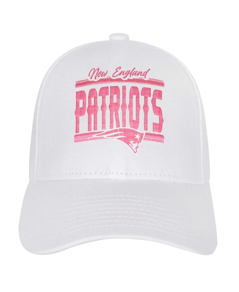 Outerstuff Big Girls New England Patriots All White Structured Adjustable Hat