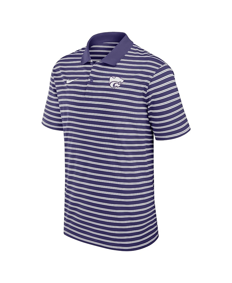 Nike Men's Purple Kansas State Wildcats Victory Stripe Performance Polo Shirt